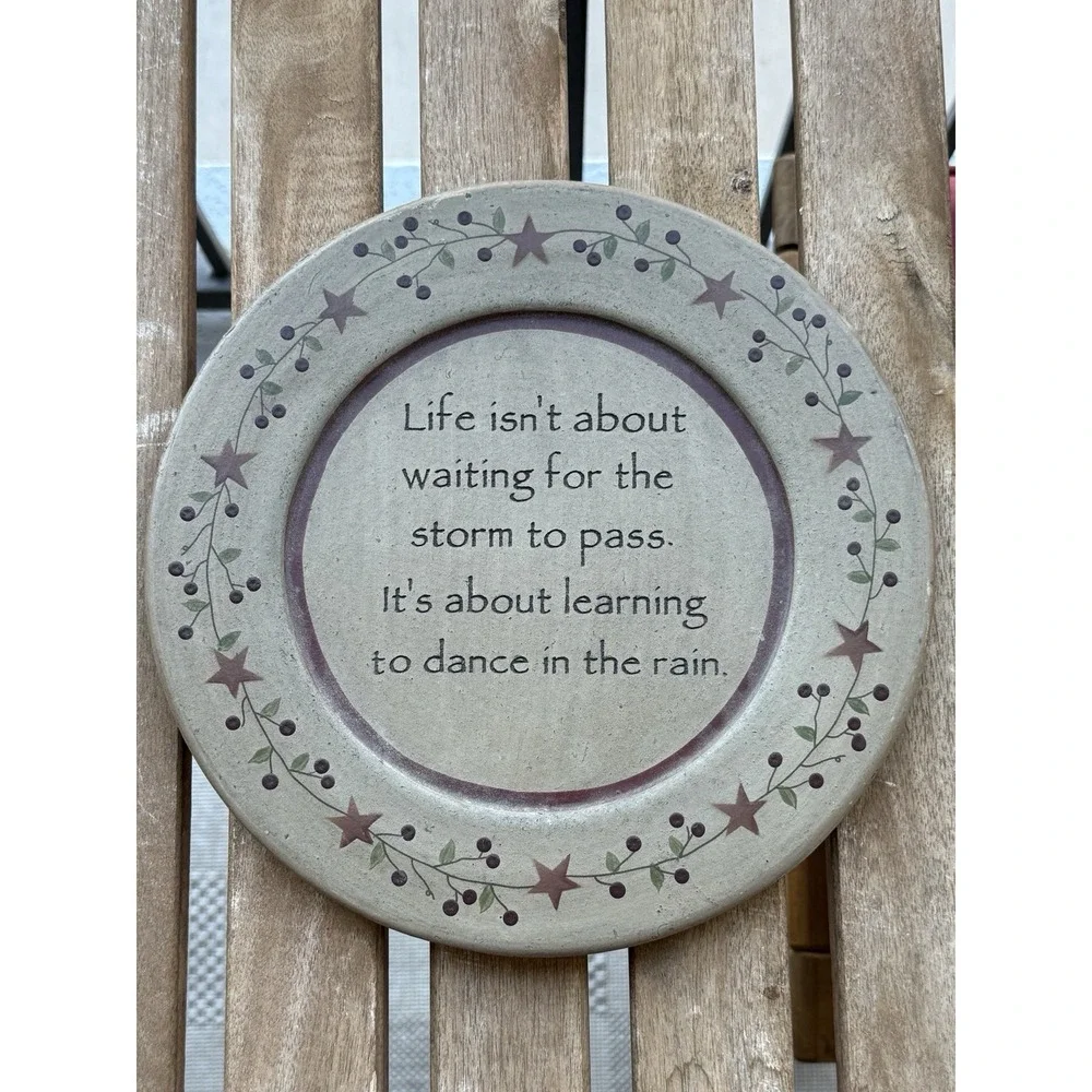 Barbara Lloyd Hearthside Collection Wood Plates Inspirational Wall Decor Set